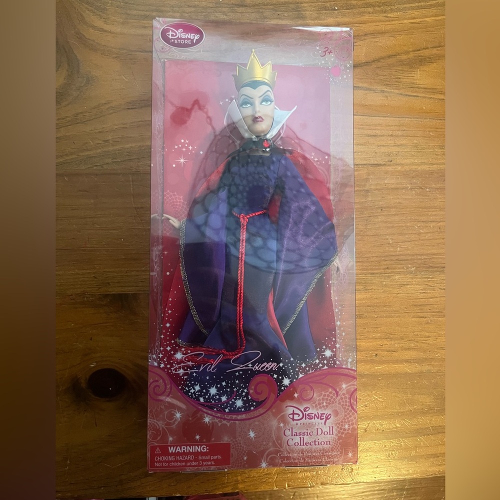 Disney store Evil Queen Doll in Purple and Red